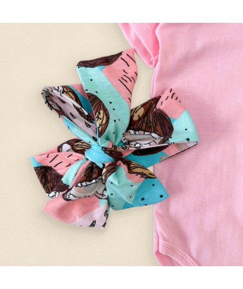 Боди шорты и повязка для девочки CocoJambo  Dexter`s  Розовый;Ментол 10-56  80 см (d10-56кс-нв)