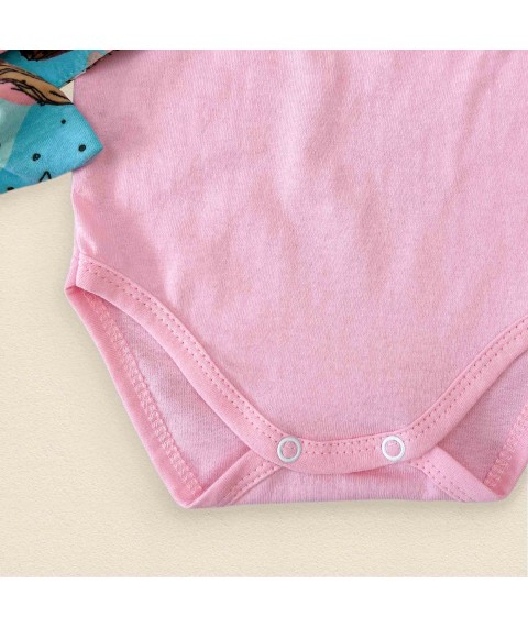 Боди шорты и повязка для девочки CocoJambo  Dexter`s  Розовый;Ментол 10-56  80 см (d10-56кс-нв)