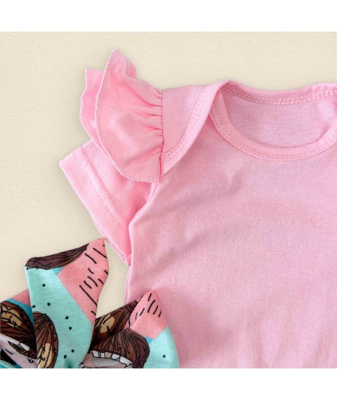 Боді шорти та пов'язка для дівчинки CocoJambo  Dexter`s  Рожевий;Ментол 10-56  86 см (d10-56кс-нв)