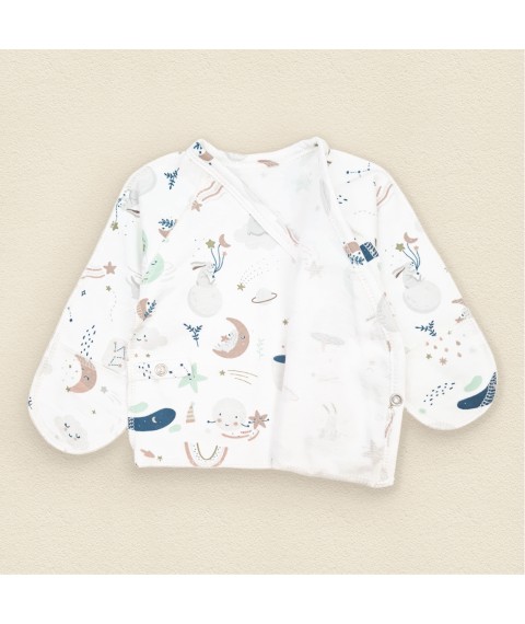 Комплект з футеру сорочка повзуни та чепчик Moon Bunny  Dexter`s  Молочний 387  56 см (d387мс-з-нв)