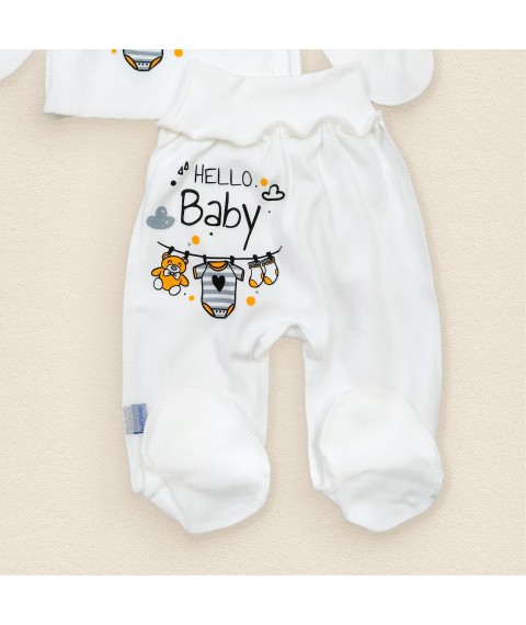 Set for a newborn with an interlock shirt, a romper Hello Baby Dexter`s Milk 977 56 cm (d977-2x-ml)