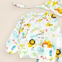 Набор для малыша распашонка ползунки и чепчик Алфавит  Dexter`s  Молочный;Желтый 387  56 см (d387абт)