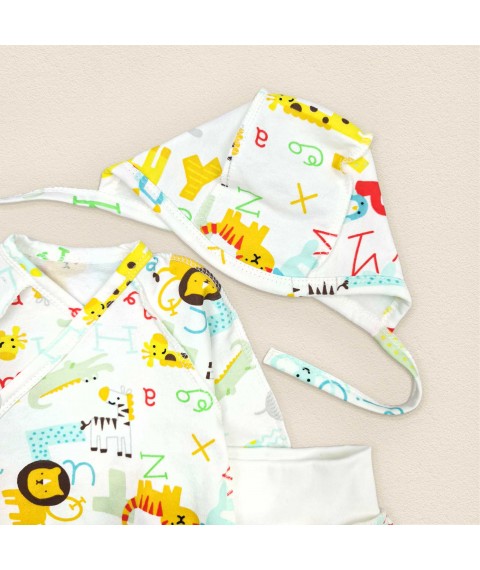 Набір для малюка сорочечка повзунки і чепчик Алфавіт  Dexter`s  Молочний;Жовтий 387  56 см (d387абт)