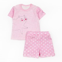 Children's summer set Cat Malena White; Pink 941 80 cm (941)