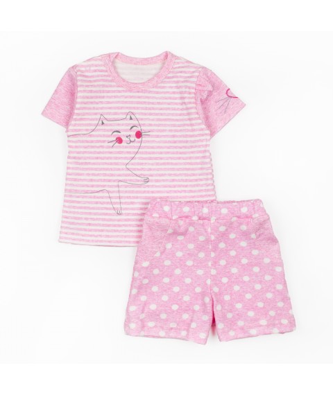 Children's summer set Cat Malena White; Pink 941 80 cm (941)