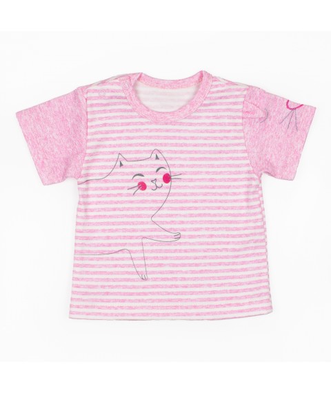 Children's summer set Cat Malena White; Pink 941 80 cm (941)