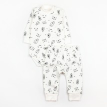 Комплектик для малышей от трех месяцев Milk боди со штанами  Dexter`s  Белый 307млк-мл  74 см (307млк-мл)