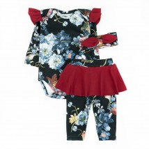 Набор из трех предметов для девочки Charm  Dexter`s  Темно-синий 9-52тс  80 см (9-52тс)