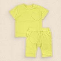 Set for summer t-shirt and shorts Vegie Dexter`s Green d1-40 86 cm (d1-40ol)