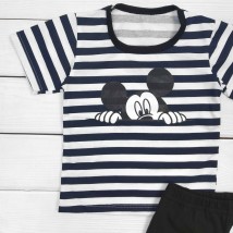 Комплект для мальчика футболка и шорты Strip  Dexter`s  Черный;Белый 126  122 см (d126мк-пл)