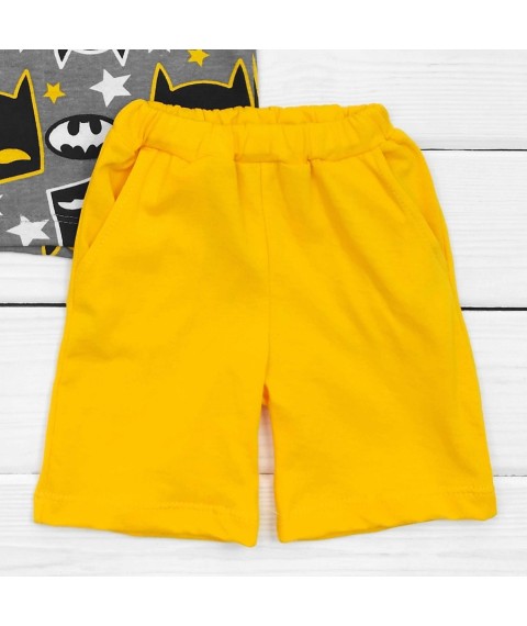 Комплект для мальчика с футболкой и шортами Бэтмен  Dexter`s  Серый;Оранжевый 128  128 см (d128бм-ор)