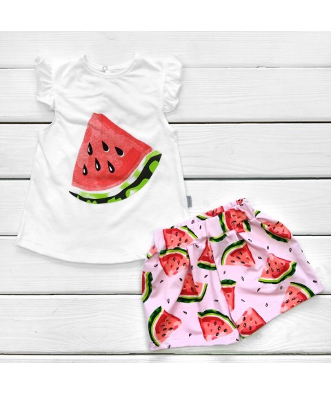 Summer set for a girl Watermelon Dexter`s White; Pink d127a-rv 110 cm (d127a-rv)