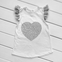 Summer suit for a girl Heart Dexter`s White; Gray 921 86 cm (921sv)