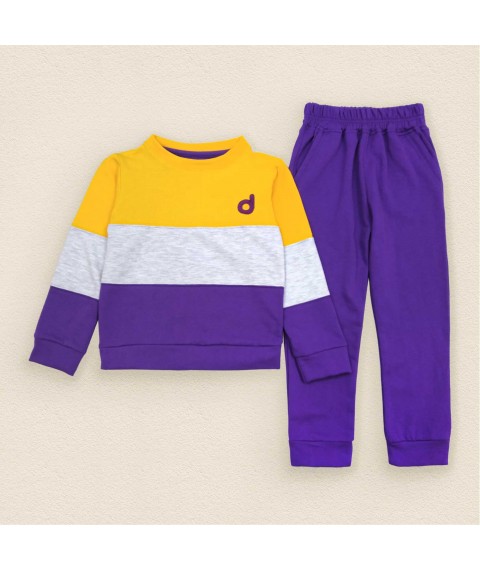 Children's three-color suit with Dexter's embroidery Purple; Yellow 310 122 cm (d310дкс-ф)