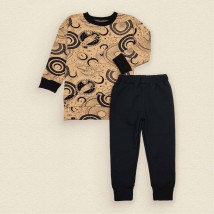 Джемпер и штаны для ребенка из петельчатой ткани  Dexter`s  Коричневый;Черный 211  122 см (d211-3)