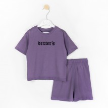 Комплект футболка и шорты с вышивкой Purple Dexters  Dexter`s  Фиолетовый d2301-2  146 см (d2301-2)