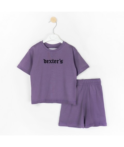 Комплект футболка и шорты с вышивкой Purple Dexters  Dexter`s  Фиолетовый d2301-2  110 см (d2301-2)