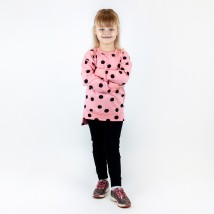 Костюм для дівчинки з принтом у горох  Dexter`s  Рожевий;Чорний 211  110 см (d211-4)