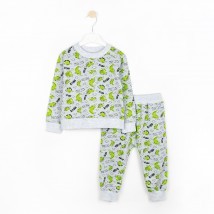Dino suit for boy made of Dexter`s two-thread fabric Gray 210 134 cm (d210-1)