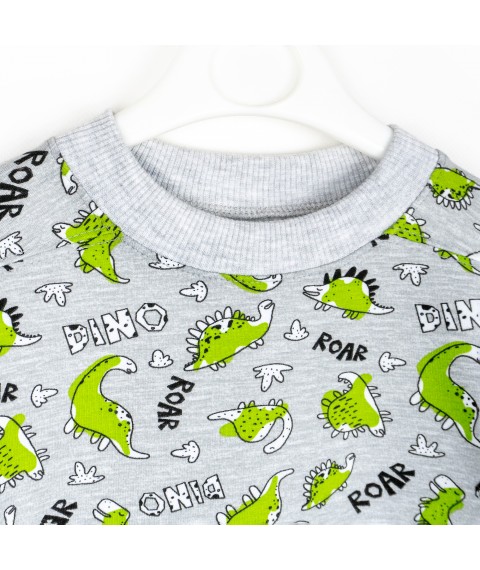 Dino suit for boy made of Dexter`s two-thread fabric Gray 210 134 cm (d210-1)