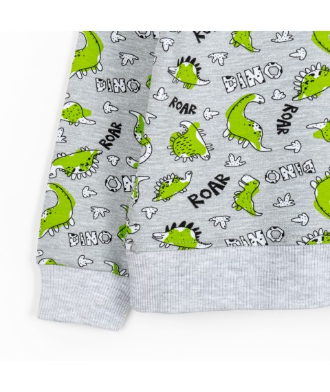 Dino suit for boy made of Dexter`s two-thread fabric Gray 210 134 cm (d210-1)