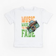 Set of shorts T-shirt for boy Music Dexter`s White; Green 128 98 cm (d128mus)