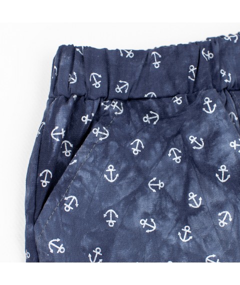 Boy's set, shorts, t-shirt Dexter`s shark Dark blue 152 80 cm (d152ak)