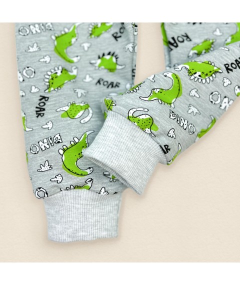 Dino suit for boy made of Dexter`s two-thread fabric Gray 210 122 cm (d210-1)