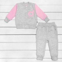 Dexters Dexter`s Dexter`s Gray; Pink 326 86 cm (d326-1sr-rv) sports suit for children with a button-up bomber