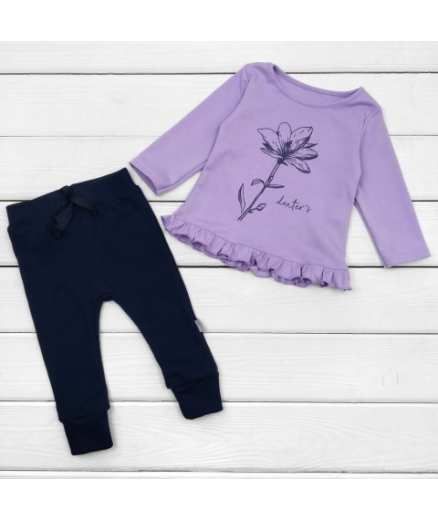 Джемпер детский со штанишками Dexters  Dexter`s  Темно-синий;Фиолетовый 912  74 см (d912цв-лв)