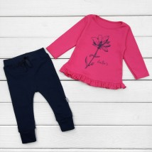 Джемпер детский малиновый с брюками Dexters  Dexter`s  Розовый;Темно-синий 912  86 см (d912цв-мн)