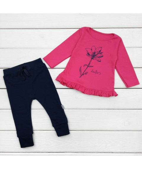 Kids crimson jumper with pants Dexters Dexter`s Pink; Dark blue 912 74 cm (d912cv-mn)