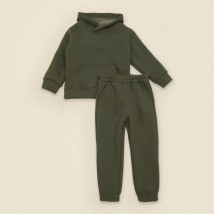 Kids suit made of warm fabric on fleece Haki Dexter`s Khaki 2147 98 cm (d2147-14)