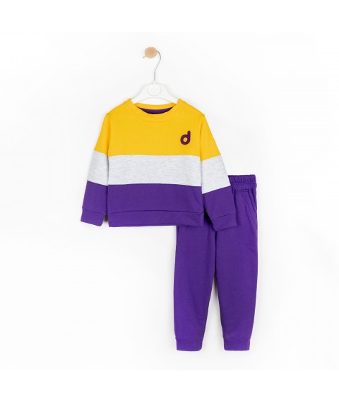 Children's three-color suit with Dexter's embroidery Violet; Yellow 310 98 cm (d310дкс-ф)
