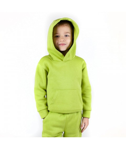 Child's Warm Fleece Hoodie and Pants Lime Dexter`s Green 2147 140 cm (d2147-8-1)