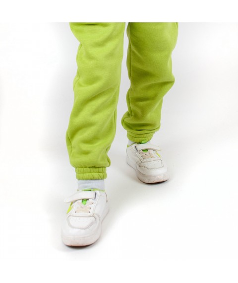 Детский костюм из теплой ткани на флисе худи и штаны Lime  Dexter`s  Зеленый 2147  98 см (d2147-8)