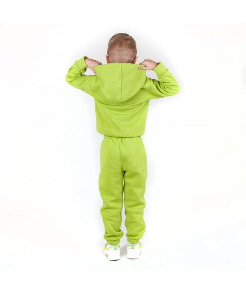 Child's Warm Fleece Hoodie and Pants Lime Dexter`s Green 2147 140 cm (d2147-8-1)