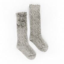 Гольфи для дівчинки з кульками Cute Gray  Dexter`s  Сірий 68724  6-12м (68724)