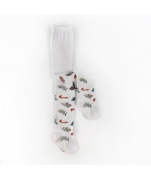 Колготки для девочки с антискользящим покрытием Christmas  Dexter`s  Белый 68765  74 см (68765)