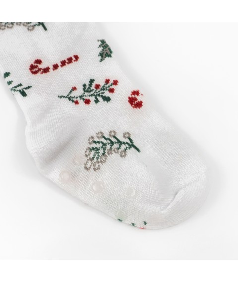Колготки для девочки с антискользящим покрытием Christmas  Dexter`s  Белый 68765  74 см (68765)
