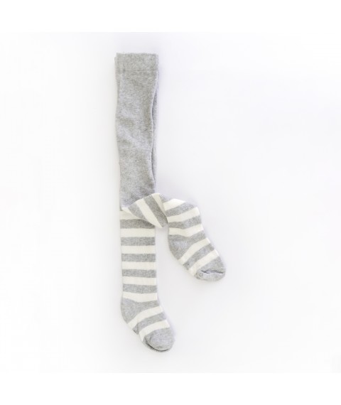 Колготки детские с антискользящим покрытием Gray Stripes  Dexter`s  Серый; Молочный 68792  74 см (68792)