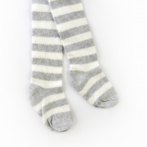 Колготки дитячі з антиковзким покриттям Gray Stripes  Dexter`s  Сірий; Молочний 68792  74 см (68792)