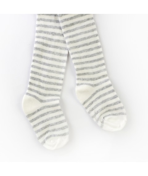 Колготки детские с антискользящим покрытием Stripes  Dexter`s  Молочный; Серый 68791  86 см (68791)
