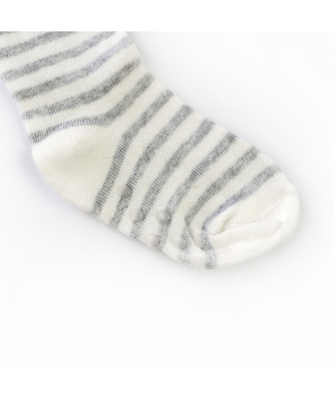 Колготки детские с антискользящим покрытием Stripes  Dexter`s  Молочный; Серый 68791  86 см (68791)