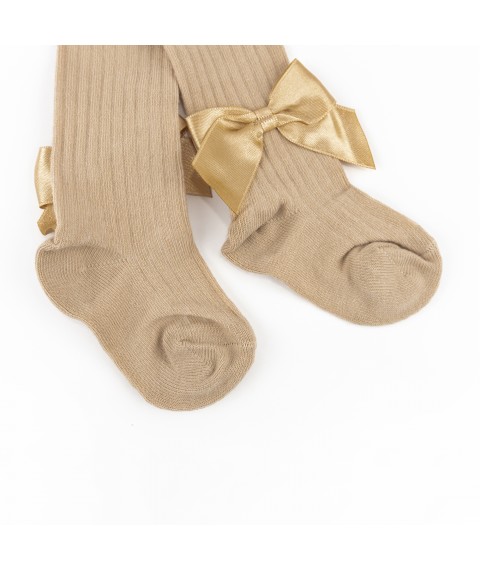 Колготки для девочки с бантиком Cute Bow  Dexter`s  Коричневый 68721  6-12м (68721)