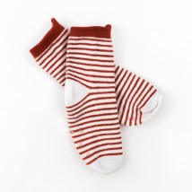 Шкарпетки дитячі в полоску з антиковзким покриттям Red Strip  Dexter`s  Білий; Червоний 68706  3-12м (68706)