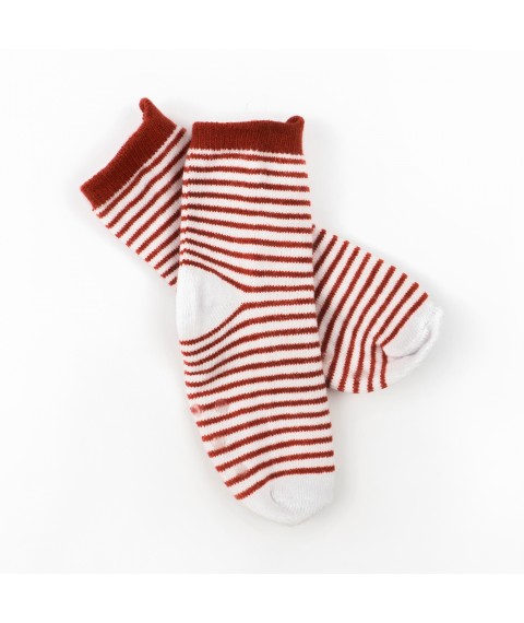 Носки детские в полоску с антискользящим покрытием Red Strip  Dexter`s  Белый; Красный 68706  3-12м (68706)