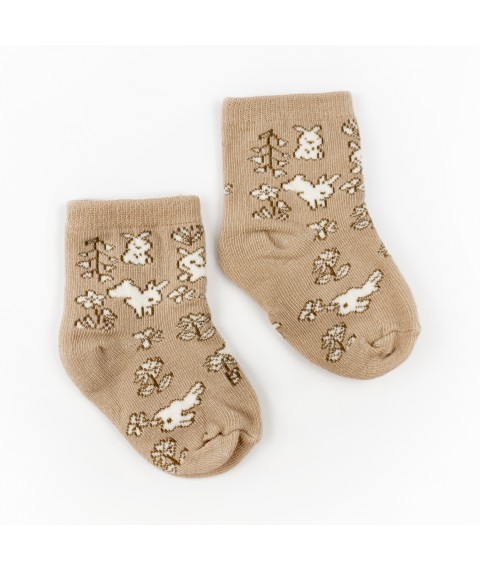 Носки детские с зайчатами Forest Bunnies  Dexter`s  Бежевый 68763  0-14м (68763)