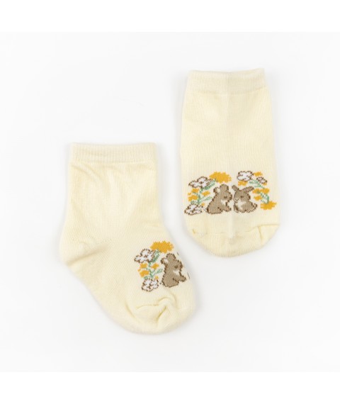 Носки детские с зайчатами Flower Bunnies  Dexter`s  Молочный 68759  0-14м (68759)