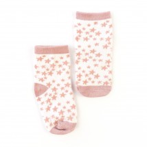 Шкарпетки дитячі для дівчинки із зірочками Soft Stars  Dexter`s  Молочний; Рожевий 68780  0-14м (68780)